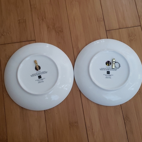 2 Vicki Sawyer Plates Whimsical Unique Duck Finch - Picture 4 of 4